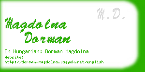 magdolna dorman business card